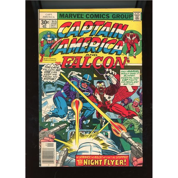 Captain America and Falcon #213 Marvel Comics Group Sept 1977 CC 02453