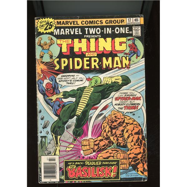 Marvel Two-In-One #17 The Thing and Spider-Man Comic Book (July 1976)