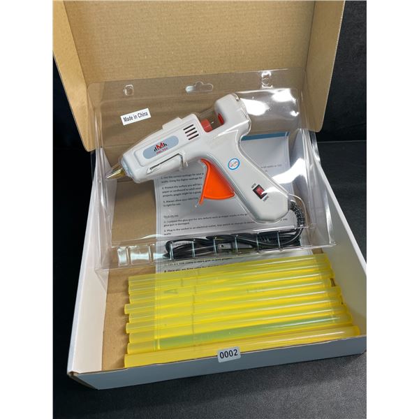 1 Meltox Premium Dual-Watt 60W/100W Hot Glue Gun Kit with 12 All-Purpose 8" Glue Sticks - New