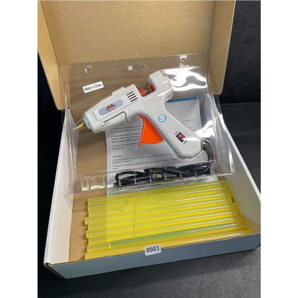 1 Meltox Premium Dual-Watt 60W/100W Hot Glue Gun Kit with 12 All-Purpose 8" Glue Sticks - New