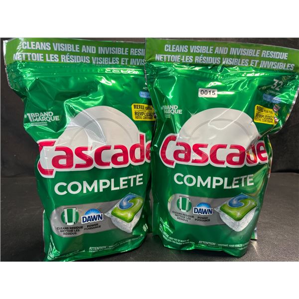 2 Bags of Cascade Complete Fresh Scent w/ Dawn Dishwasher Pods (32 Pods Each) - New