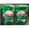 Image 1 : 2 Bags of Cascade Complete Fresh Scent w/ Dawn Dishwasher Pods (32 Pods Each) - New