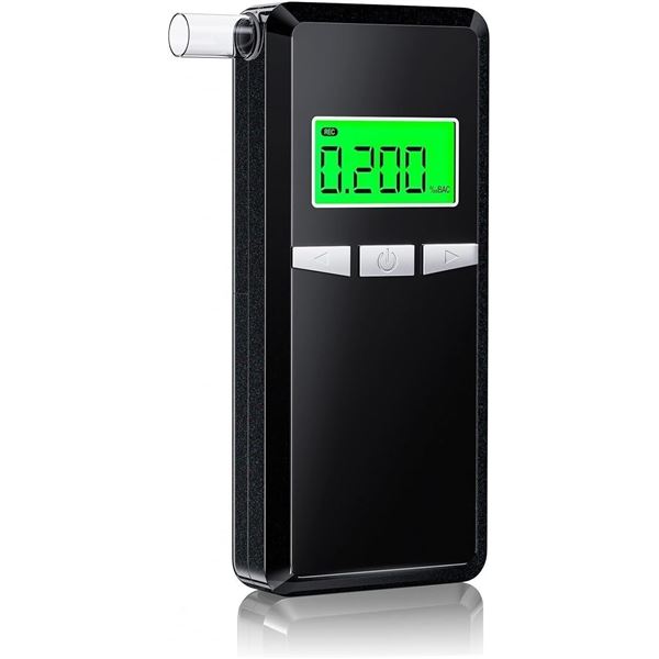 Digital Breathalyzer with LCD Display - Professional Alcohol Breath Tester (BAC) Device - New