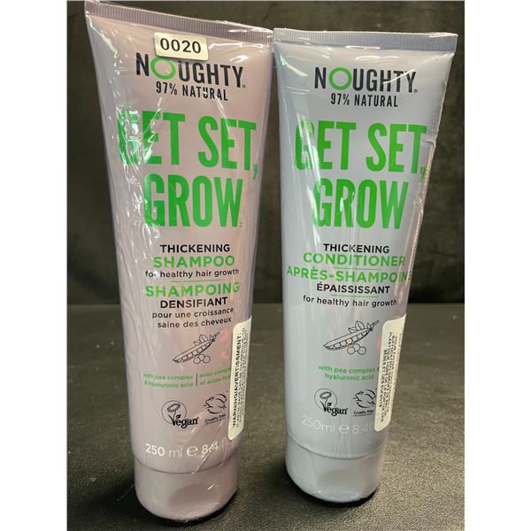 Noughty Get Set Grow Thickening Shampoo & Conditioner Set - 250ml Each - New