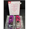 Image 2 : 1 Set of L+R Joycon Controllers for Nintendo Switch (Halloween Purple/Pink Aftermarket Design) New