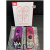 Image 2 : 1 Set of L+R Joycon Controllers for Nintendo Switch (Halloween Purple/Pink Aftermarket Design) New