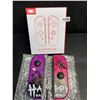 Image 2 : 1 Set of L+R Joycon Controllers for Nintendo Switch (Halloween Purple/Pink Aftermarket Design) New