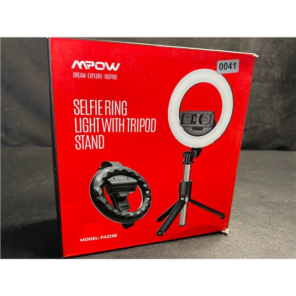 MPOW Selfie Ring Light with Tripod Stand and Phone Holder (Model: PA213B) - Brand New