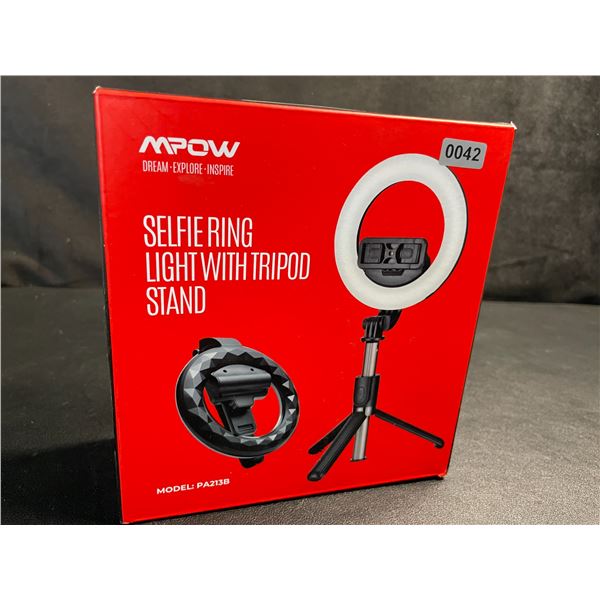 MPOW Selfie Ring Light with Tripod Stand and Phone Holder (Model: PA213B) - Brand New