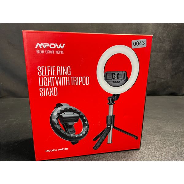 MPOW Selfie Ring Light with Tripod Stand and Phone Holder (Model: PA213B) - Brand New