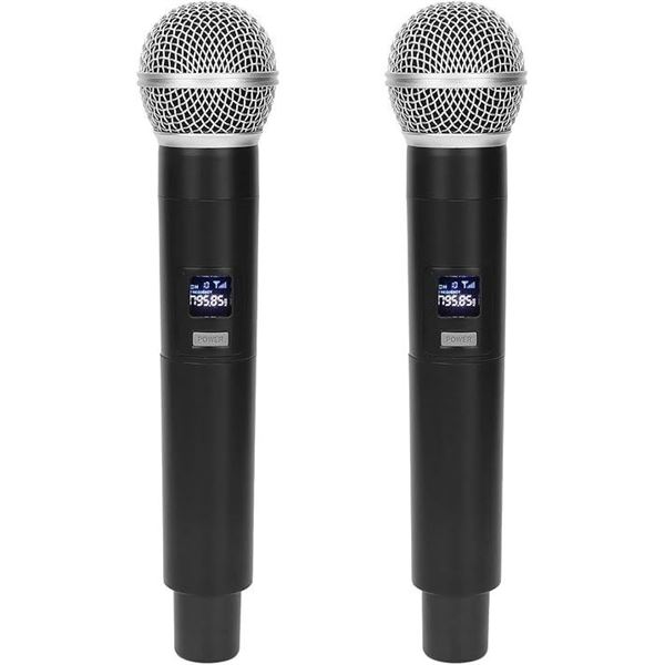 1 Wireless Microphone System - 2PC Professional Handheld Cordless Mics; 164FT Range - New