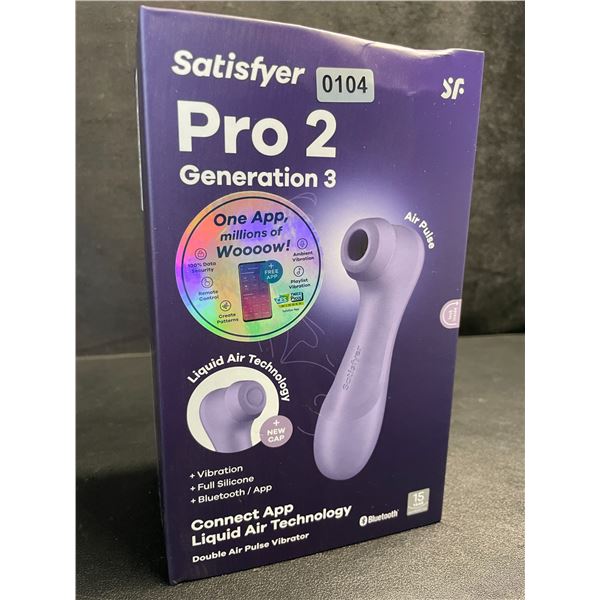 1 Satisfyer Pro 2 Generation 3 Bluetooth/App Control Sex Toy/Double Air Pulse Vibrator - NEW
