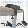 Image 10 : 1 Desk Clamp Power Strip Bar with USB/Fast Charging & 10FT Extension Cord - New