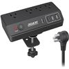 Image 1 : 1 Desk Clamp Power Strip Bar with USB/Fast Charging & 10FT Extension Cord - New