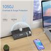 Image 8 : 1 Desk Clamp Power Strip Bar with USB/Fast Charging & 10FT Extension Cord - New