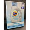 Image 1 : 1 Tide Ultra Concentrated Free & Gentle Eco-Box Liquid Laundry Detergent - 3.1L/96 Loads - New