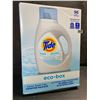 Image 1 : 1 Tide Ultra Concentrated Free & Gentle Eco-Box Liquid Laundry Detergent - 3.1L/96 Loads - New