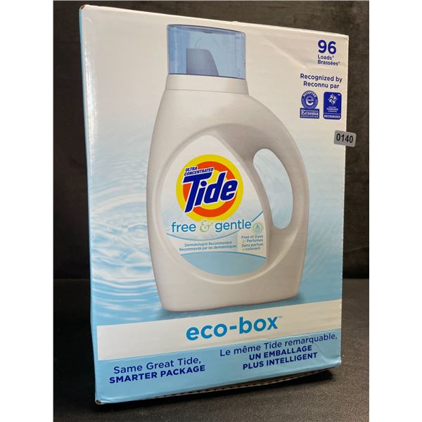 1 Tide Ultra Concentrated Free & Gentle Eco-Box Liquid Laundry Detergent - 3.1L/96 Loads - New