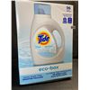 Image 1 : 1 Tide Ultra Concentrated Free & Gentle Eco-Box Liquid Laundry Detergent - 3.1L/96 Loads - New