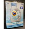 Image 1 : 1 Tide Ultra Concentrated Free & Gentle Eco-Box Liquid Laundry Detergent - 3.1L/96 Loads - New