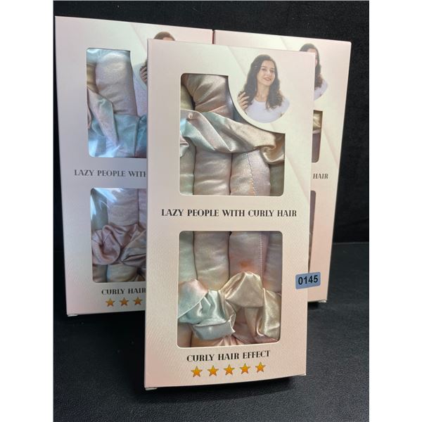 3 Boxes of Satin Heatless Hair Curler Rollers/No-Heat Hair Curlers for Overnight - New