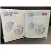 Image 2 : 2 Electric Nail Clippers with Built-In Light - Rechargeable Nail Cutters for Baby/Adults - New