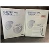 Image 2 : 2 Electric Nail Clippers with Built-In Light - Rechargeable Nail Cutters for Baby/Adults - New