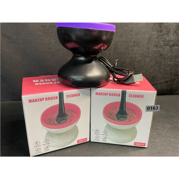 2 Electric Makeup Brush Cleaners - USB Plug-In Design - For Cleaning Cosmetic/Makeup Brushes - New