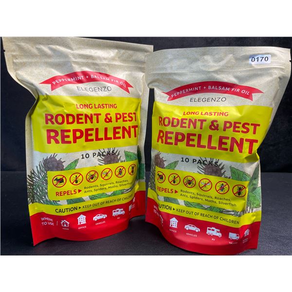 2 Bags of Elegenzo Long-Lasting Rodent & Pest Repellent (10-Per Pack) - New