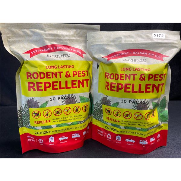 2 Bags of Elegenzo Long-Lasting Rodent & Pest Repellent (10-Per Pack) - New