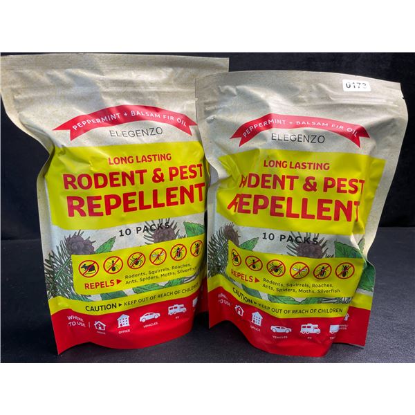 2 Bags of Elegenzo Long-Lasting Rodent & Pest Repellent (10-Per Pack) - New