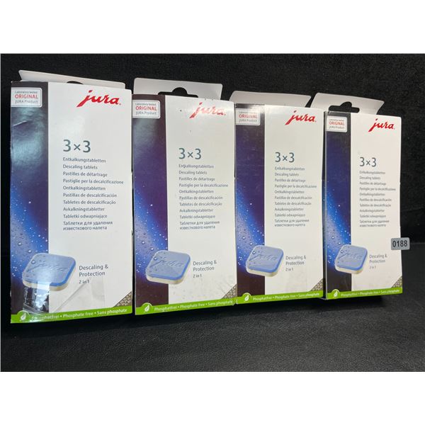 4 Boxes of Jura Descaling Tablets (9 Per Pack) Phosphate-Free - New