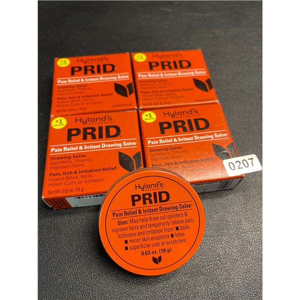 4 Hyland's Naturals PRID Pain Relief & irritant Drawing Salve; Skin Irritation Relief (18g) - New