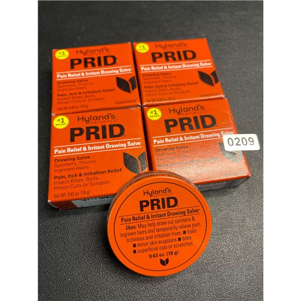 4 Hyland's Naturals PRID Pain Relief & irritant Drawing Salve; Skin Irritation Relief (18g) - New