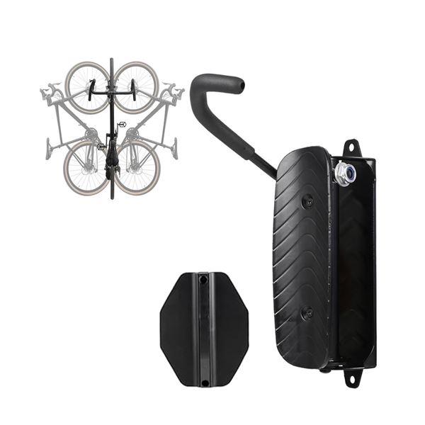2 Pack of Wall-Mountable Swivel Bike Racks with Tire Stops - New
