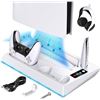 Image 1 : 1 PS5/Slim/Pro Console Stand and Cooling Station with Controller Charger - New