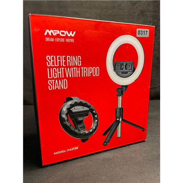 MPOW Selfie Ring Light with Tripod Stand and Phone Holder (Model: PA213B) - Brand New