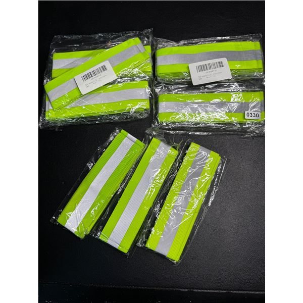 2 6-Packs of High Visibility Work/Jogging/Cycling Armband/Leg Straps - New