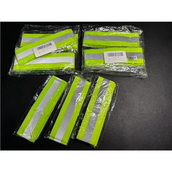 2 6-Packs of High Visibility Work/Jogging/Cycling Armband/Leg Straps - New