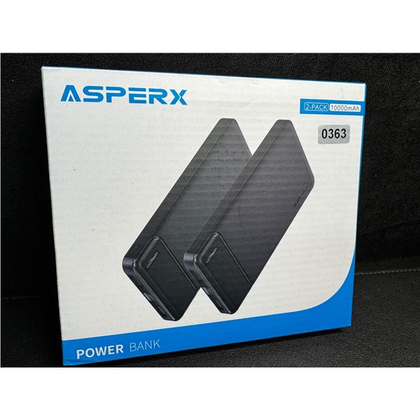 2-Pack of Asperx 10,000mAh Power Banks/Portable Chargers - Brand New