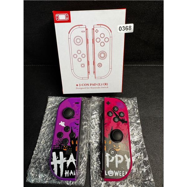 1 Set of L+R Joycon Controllers for Nintendo Switch (Halloween Purple/Pink Aftermarket Design) New