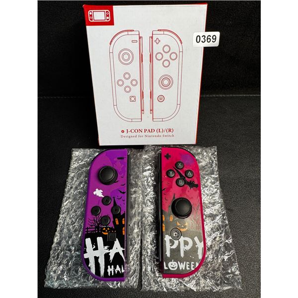 1 Set of L+R Joycon Controllers for Nintendo Switch (Halloween Purple/Pink Aftermarket Design) New