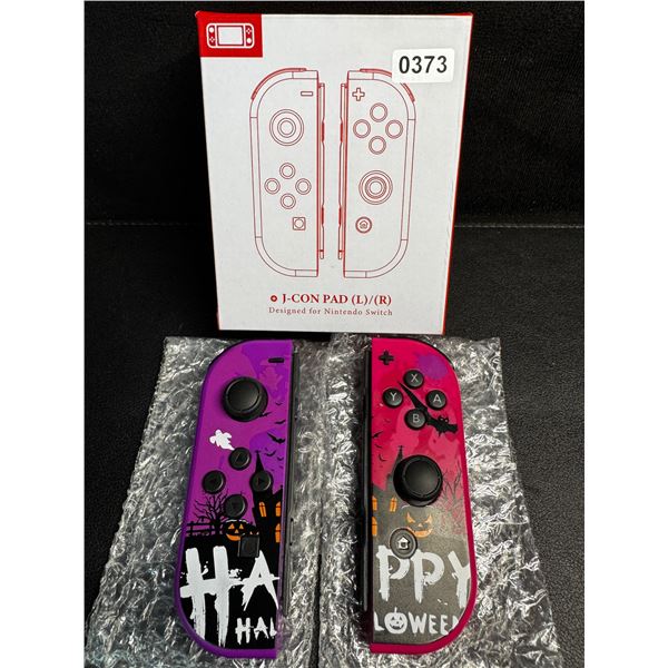 1 Set of L+R Joycon Controllers for Nintendo Switch (Halloween Purple/Pink Aftermarket Design) New