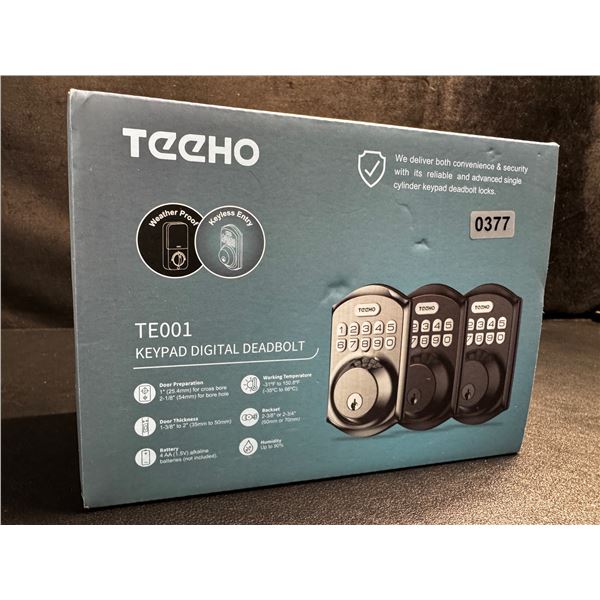 Teeho TE001 Keyless Entry Door Lock with Digital Keypad - Oil Rubbed Bronze Color - New