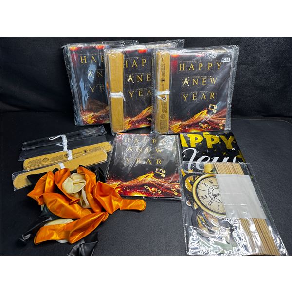 3 Happy New Years Decoration Sets with Balloons/Banners/etc - New