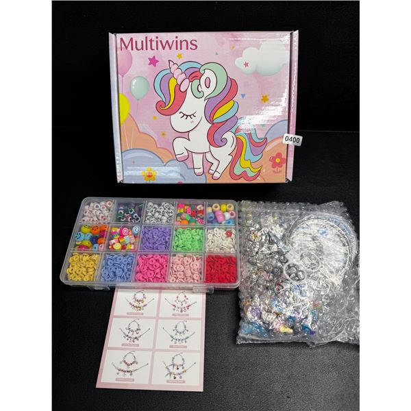 1 Multiwins 1200PC Jewelry Making Kit for Girls - Bracelet/Necklace Making Supply Kit - Brand New