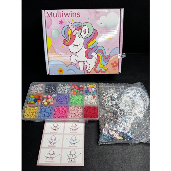 1 Multiwins 1200PC Jewelry Making Kit for Girls - Bracelet/Necklace Making Supply Kit - Brand New