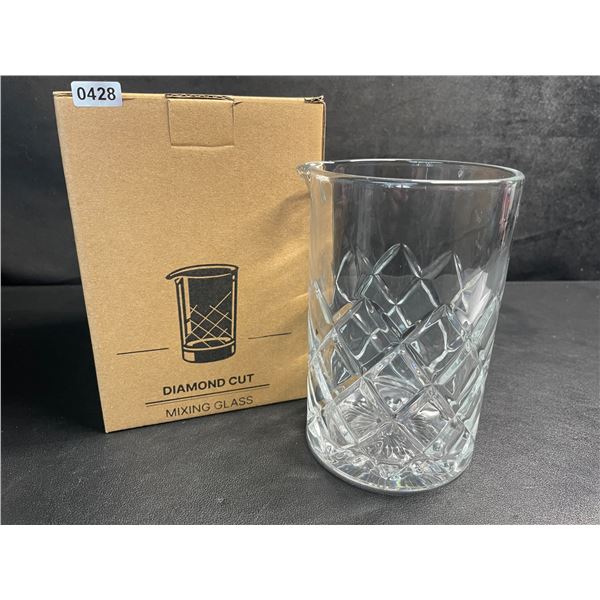 1 Novetutota Cocktail Mixing Glass - 24oz Crystal Cocktail Stirring Glass - New