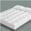 Image 1 : 1 Queen-Size Mattress Topper/Extra-Thick Mattress Pad; Cotton Top Cooling/Soft Breathable - NEW