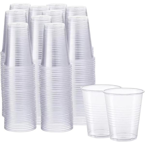 500PC Clear Disposable Cups (9oz) Drinking Cups - Brand New!